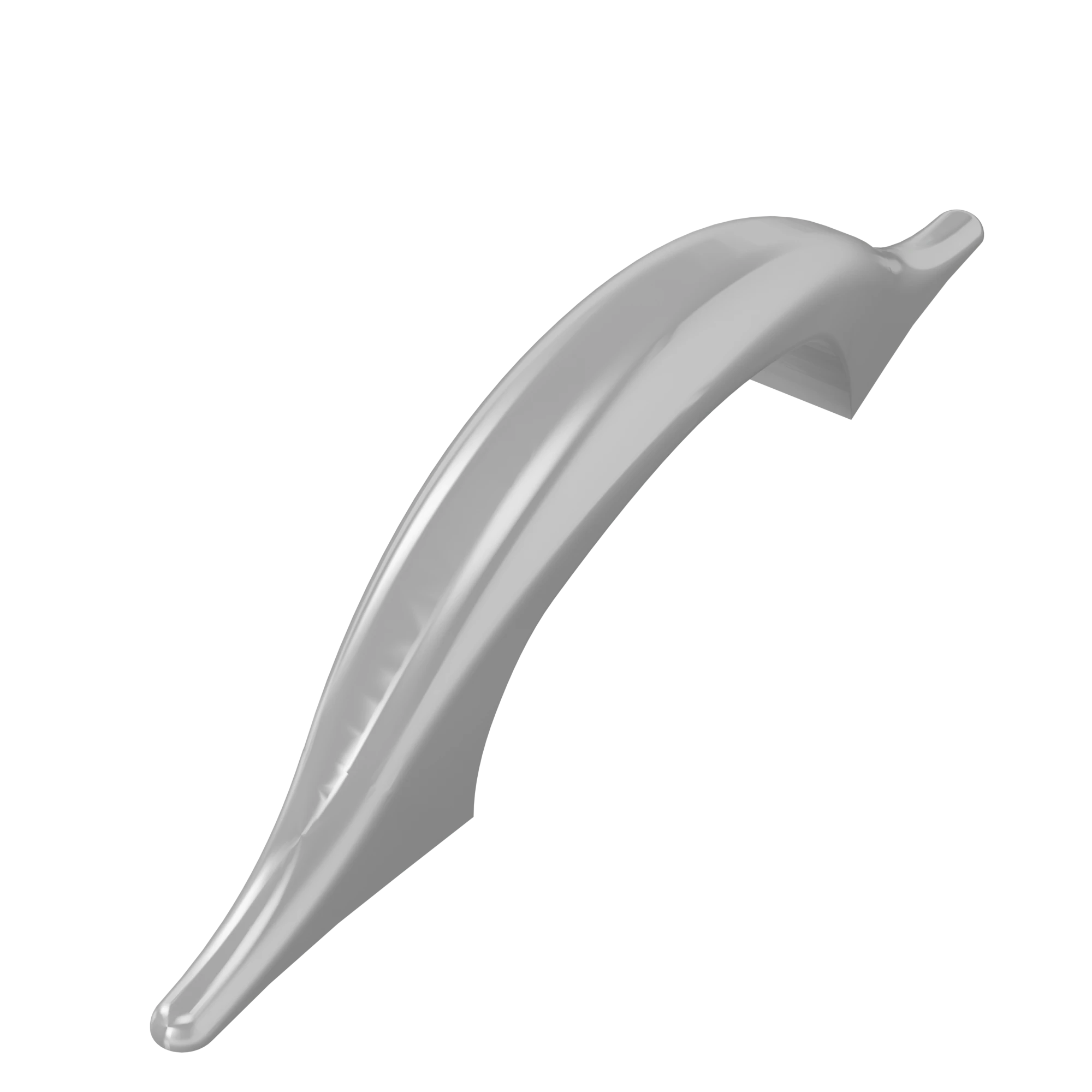 puxador alça curvo orlando 64mm acabamento prata com verniz