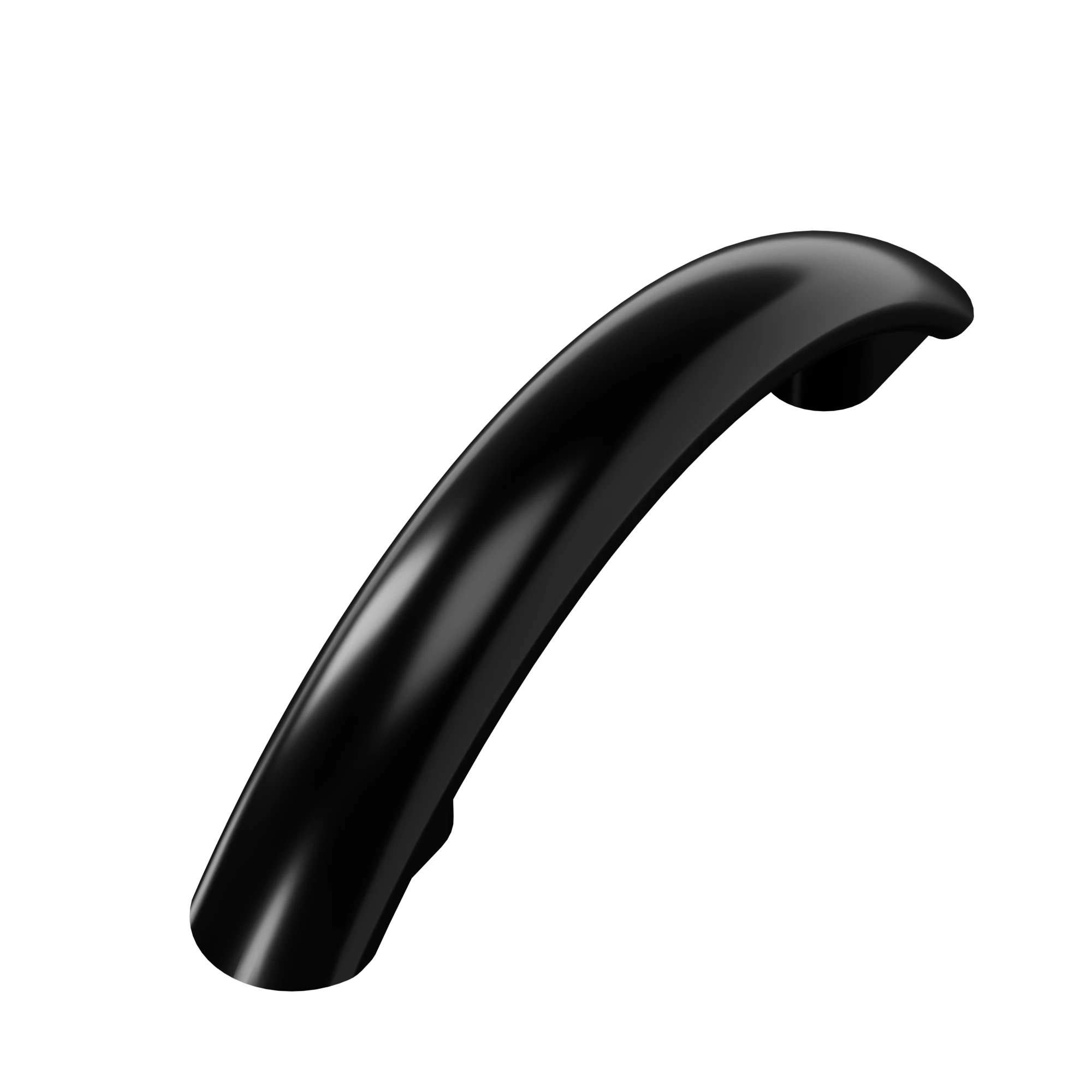 Puxador alça curvo São Francisco 64mm acabamento preto com verniz