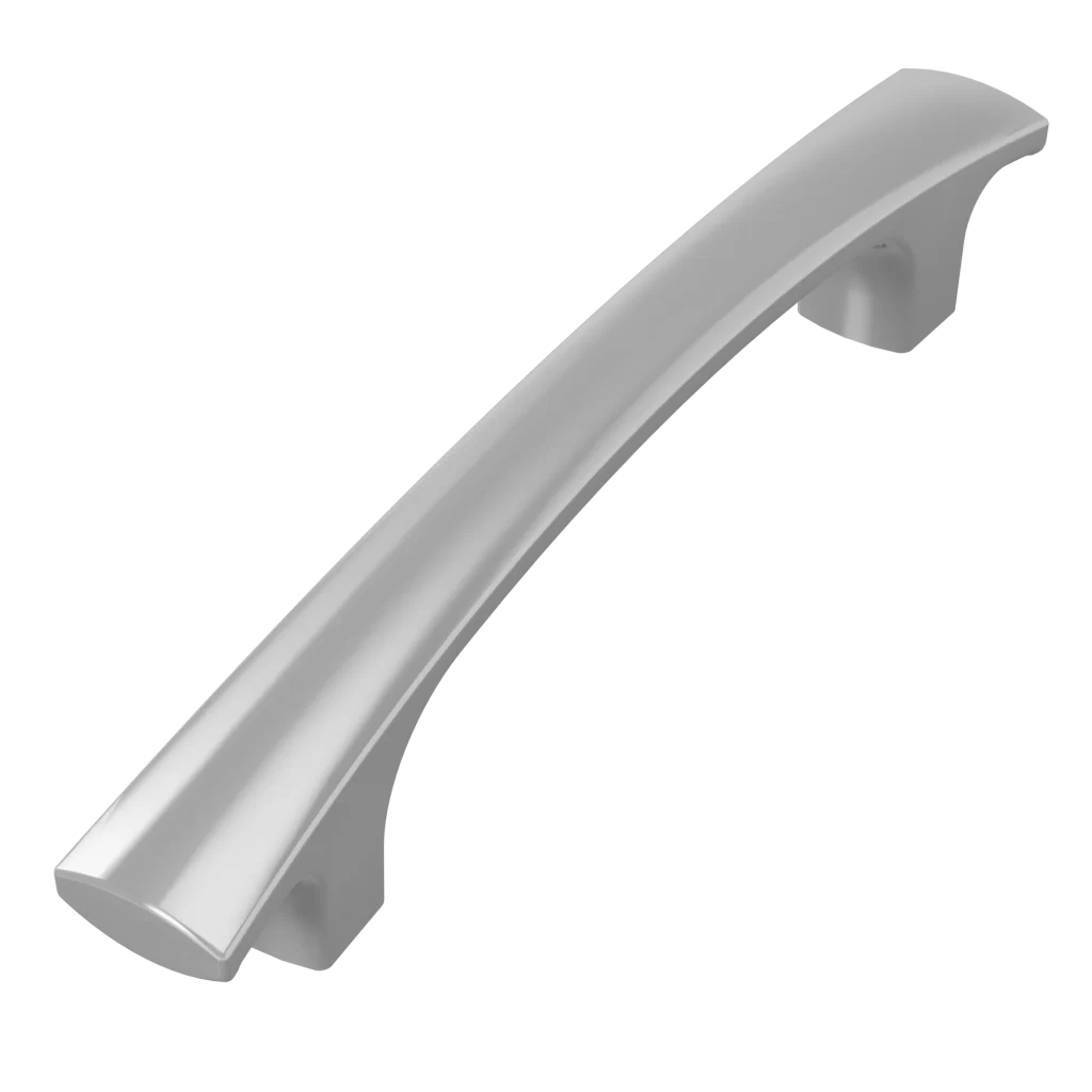 puxador Itapuã 96mm acabamento prata com verniz
