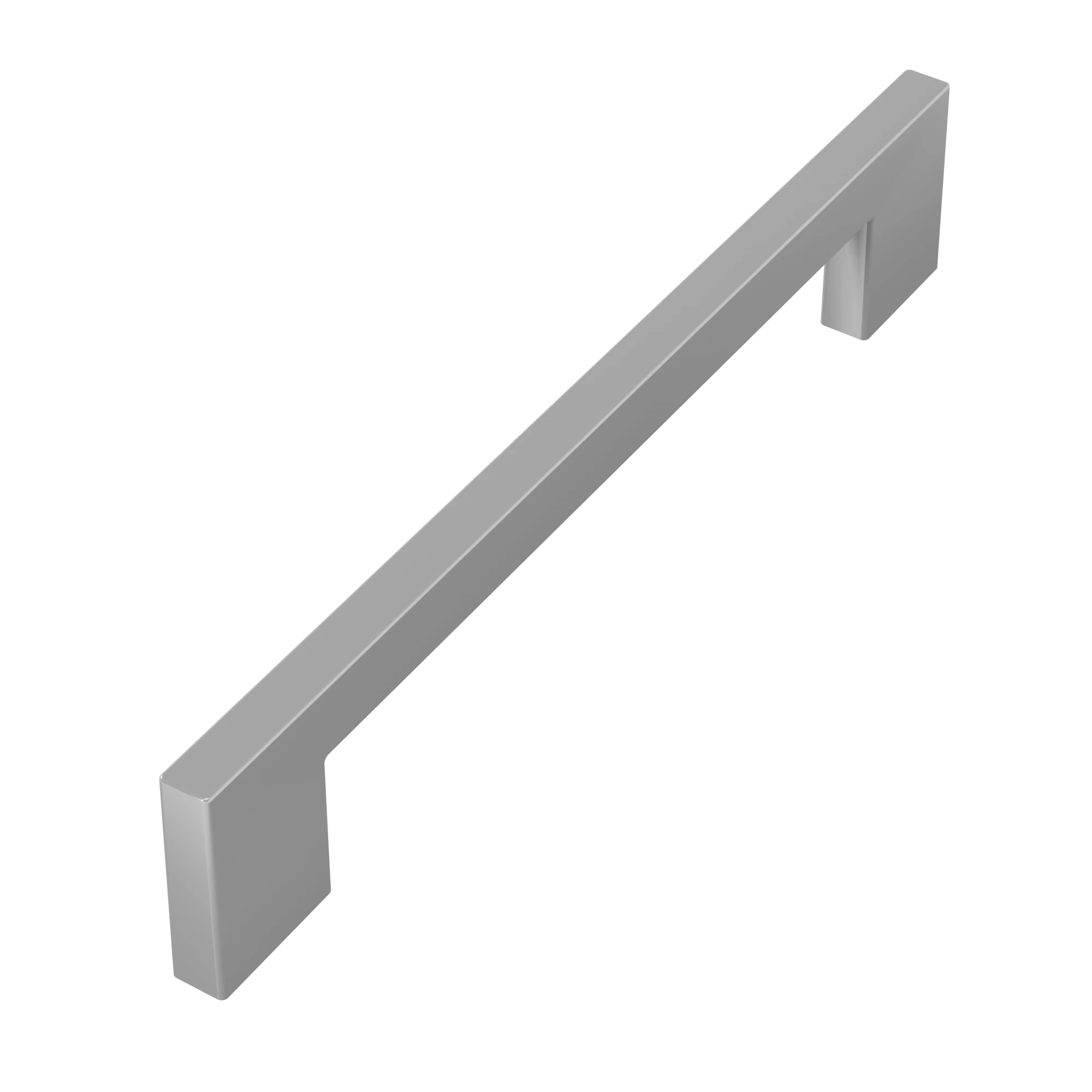 Puxador Alça Reto Chronos 160mm Prata Verniz