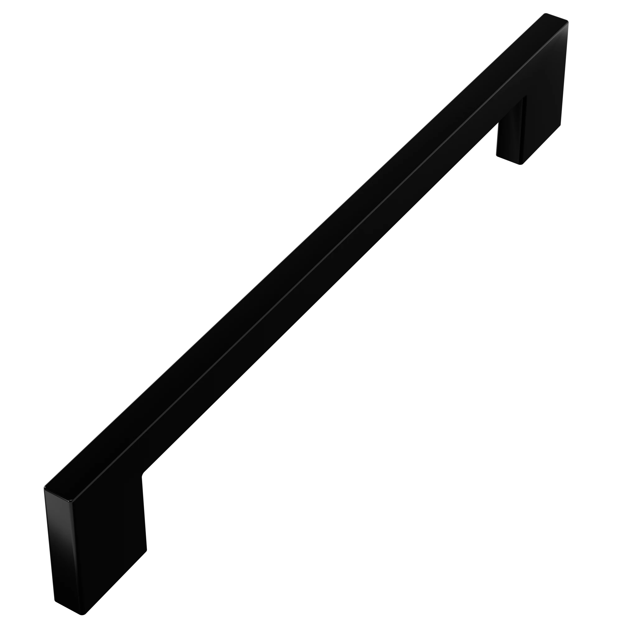 Puxador Alça Reto Chronos 192mm Preto Verniz
