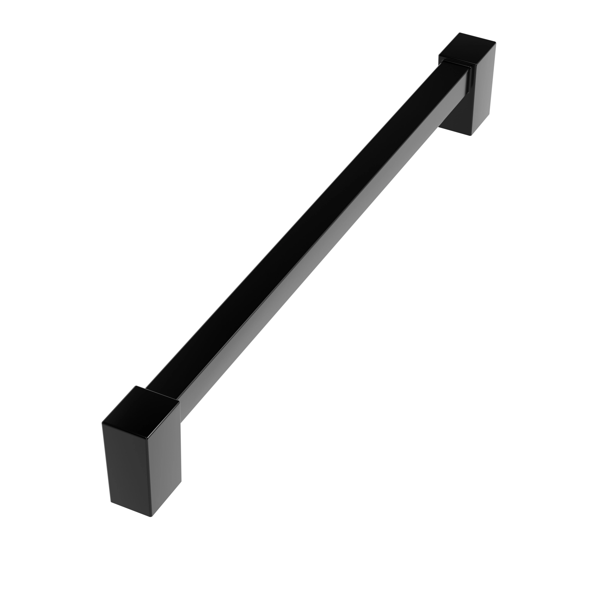 Puxador-Alca-Reto-Turim-256mm-preto-verniz
